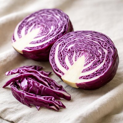 Handfull red cabbage