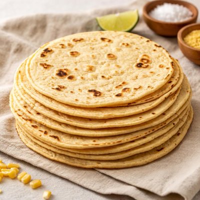 Handmade corn tortillas