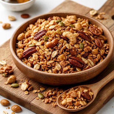 Handmade nut granola