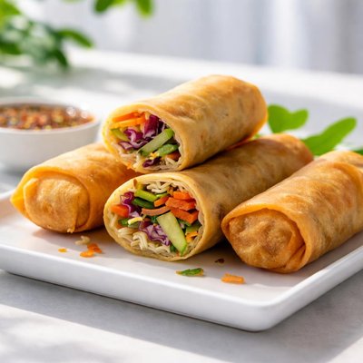 Handmade vegetable spring roll