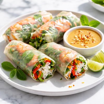 Handrolled spring rolls