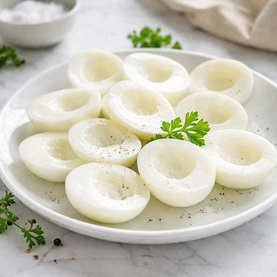 Hard boiled egg whites