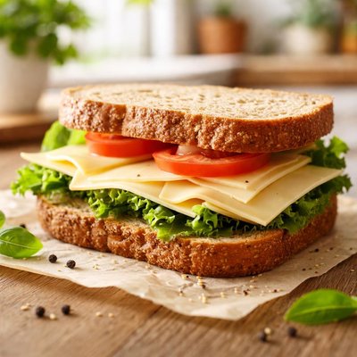 Hard cheese sandwich