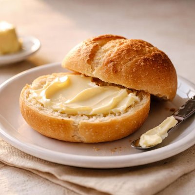 Hard roll with butter