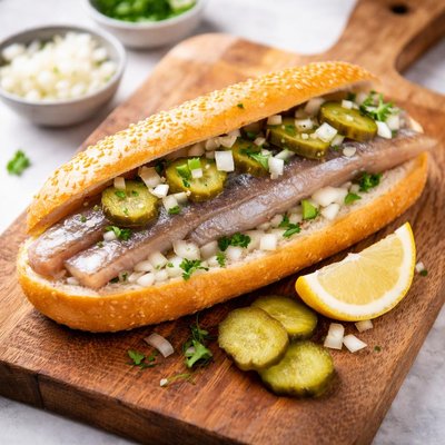 Haring dutch fish sandwich