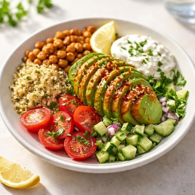 Harissa avocado bowl