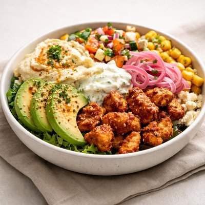 Harissa avocado bowl cava