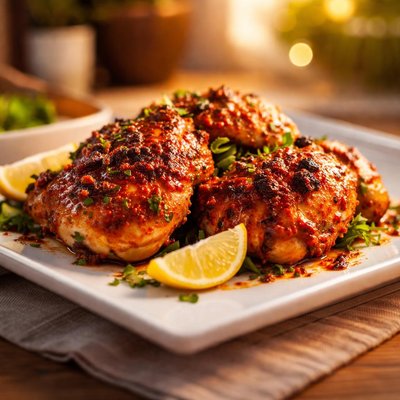 Harissa chicken thighs