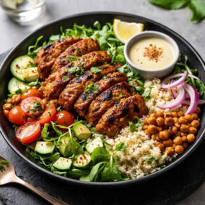 Harrisa chicken salad bowl