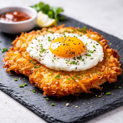 Hash browns with egg