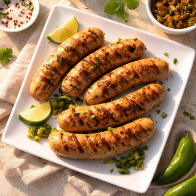 Hatch chili chicken sausage links