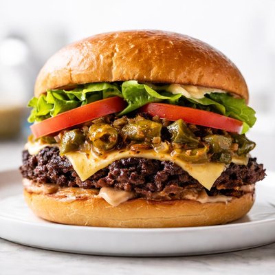 Hatch green chile smash burger