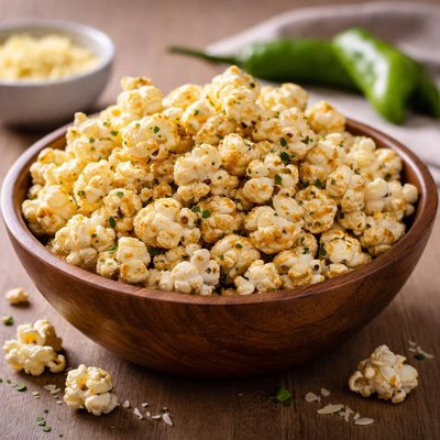 Hatch green pepper and cheese popcorn heb