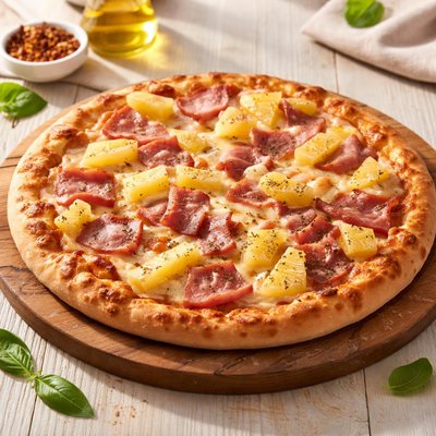 Hawaiian pan pizza