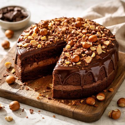 Hazelnut chocolate cake