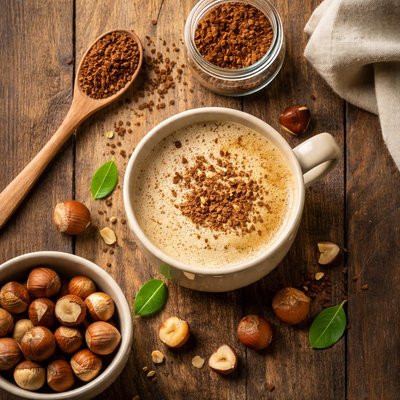 Hazelnut instant coffee