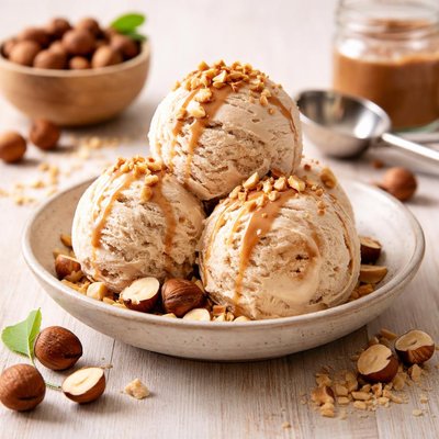 Hazelnuts ice cream