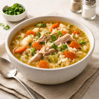 Healthy choice chicken and rice soip