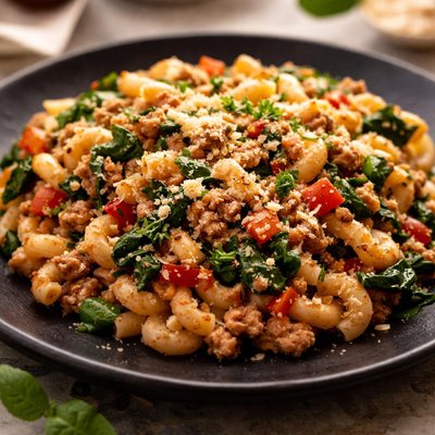 Healthy hamburger helper with turkey and gluten free pasta