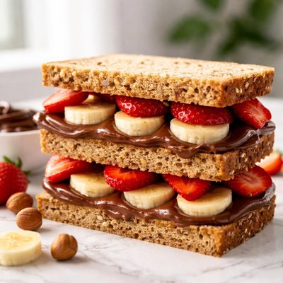 Healthy nutella sandwhich