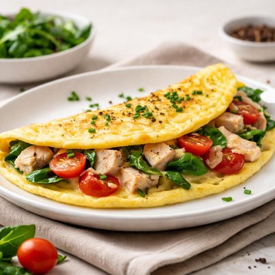 Healthy turkey omelette