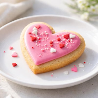 Heart-shaped cookie