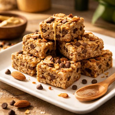 Heavenly hunks bars with almond butter