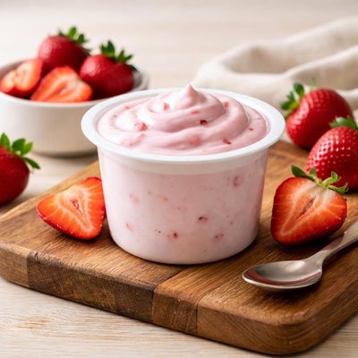 Heb blended strawberry low fat yogurt