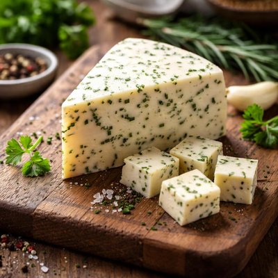 Heb herb cheese wedge