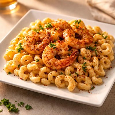 Heb shrimp and macaroni
