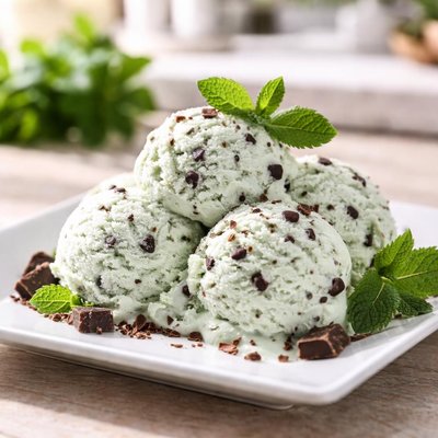 Helado de menta