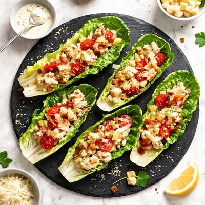 Hello fresh creamy chicken caesar lettuce wraps