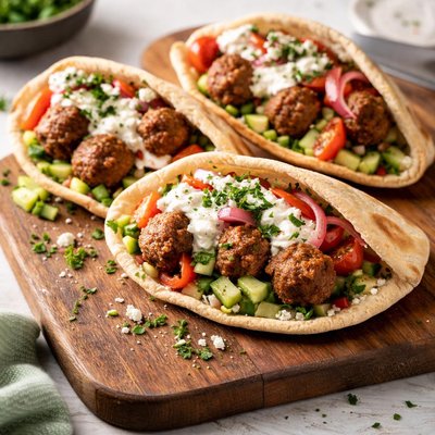 Hello fresh mediterranean meatball pitas