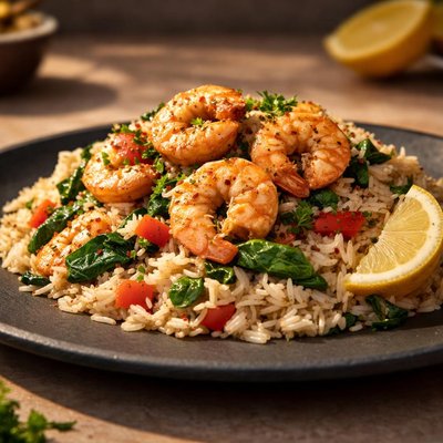 Hello fresh prawn pilaf
