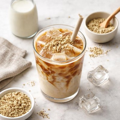 Hemp milk iced latte
