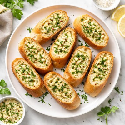Herb butter baguette