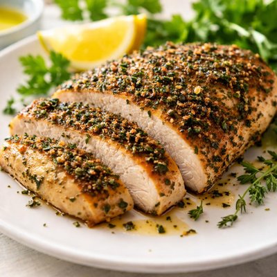 Herb crusted chicken