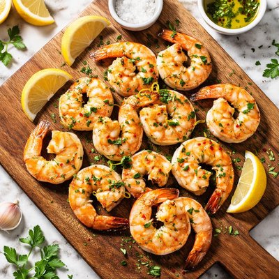 Herb grilled shrimp