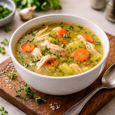 Herb ox broth chicken