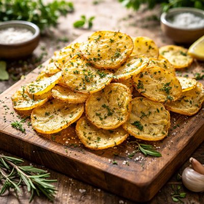 Herb potato chips