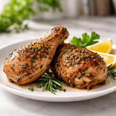 Herb roasted chicken legs