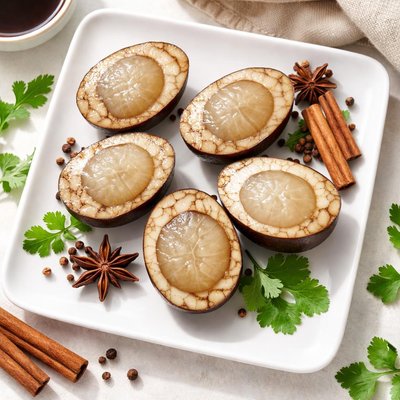 Herbal tea egg without egg yolk