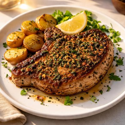 Herbed pork chop