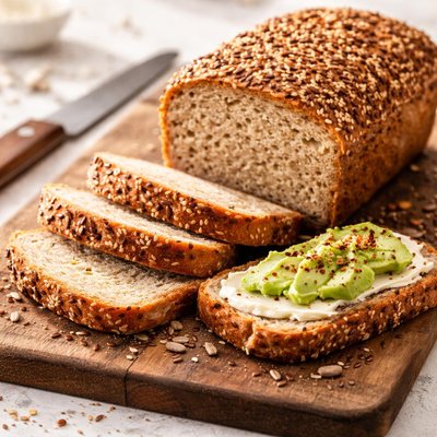 Hero seated low-carb bread