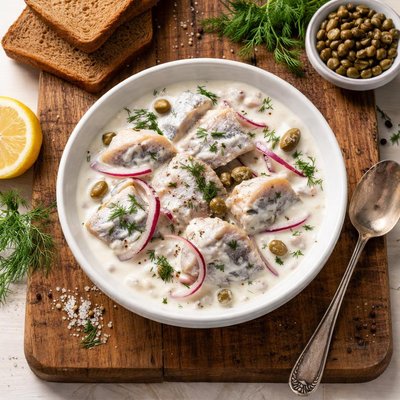Herring in cream sauce
