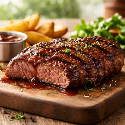 Hickory barbecue steak