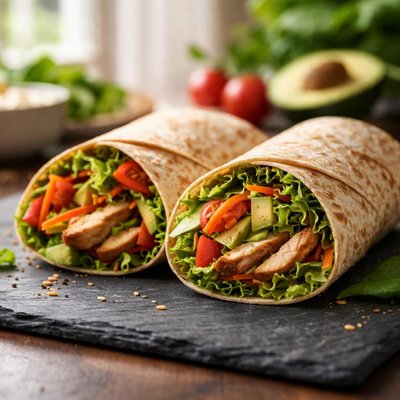High fiber wheat wrap