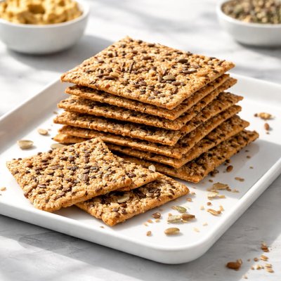 High protein crackers