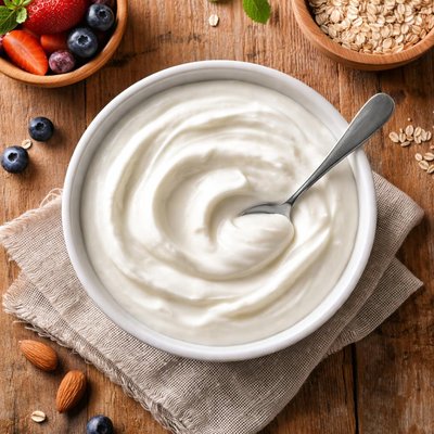 High protein natural yoghurt