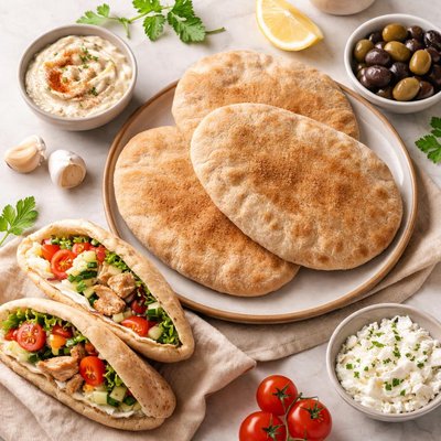 High protein pitta bread